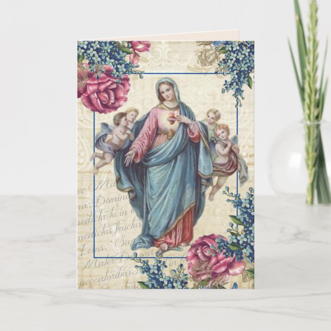 Tag der religiösen Mütter Selige Jungfrau Mary Ang Karte (Vorderseite)