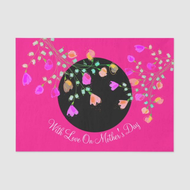 Tag der rosa und schwarzen Mütter Seidenpapier (Vorderseite)