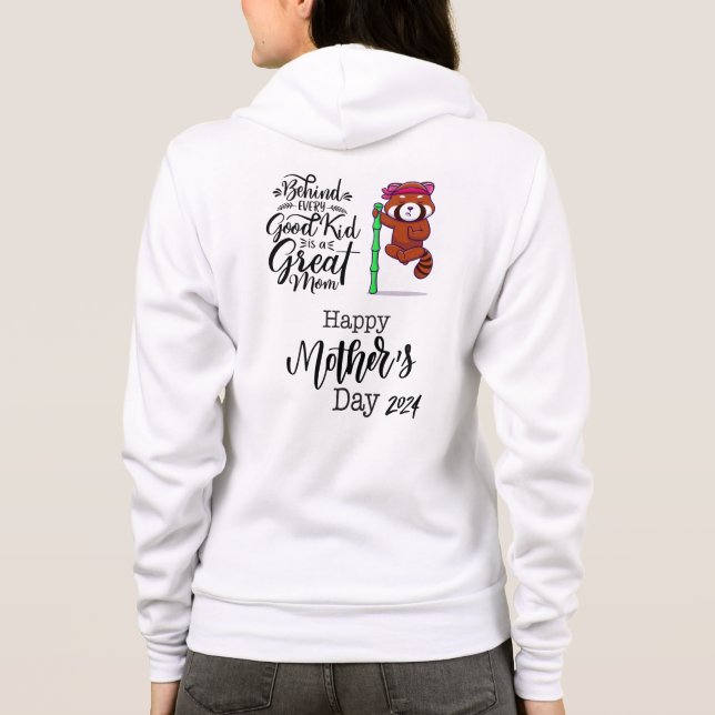 Tag der Roten Panda Mutter 2024. Hoodie (Rückseite)
