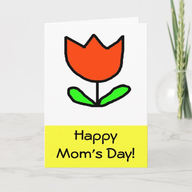 Tag der Roten Tulip-Mama Karte (Vorderseite)