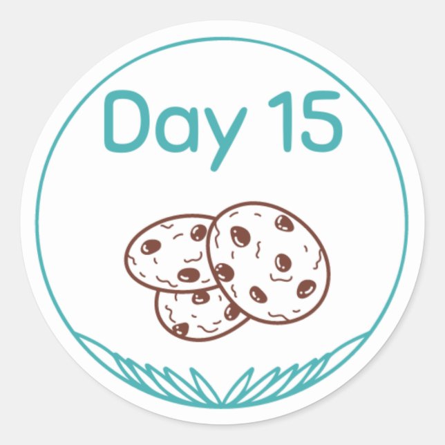 Tag der Schokoladenverkostung 15 Runder Aufkleber (Vorderseite)