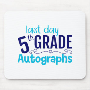 Tag der Schule Autogramm 5. Klasse Student Mousepad