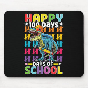 Tag der Schule Dino Kinder glücklich 100 Tage Dino Mousepad