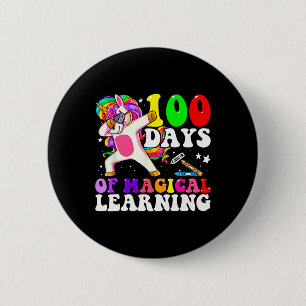 Tag der Schule Einhorn Mädchen 100 Tage der Schule Button
