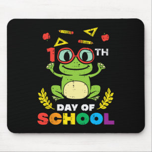 Tag der Schule Frog 100 Tage schlauer Lehrer Kinde Mousepad