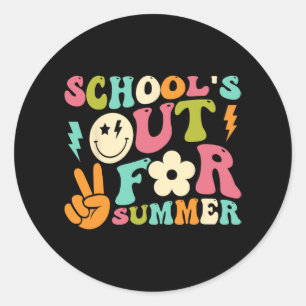 Tag der Schule Groovy Schulen für Sommerpädagogik Runder Aufkleber