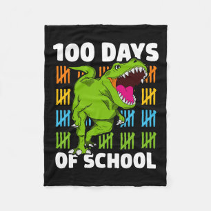 Tag der Schule Jungen Kinder Dino 100 Tage Dinosau Fleecedecke