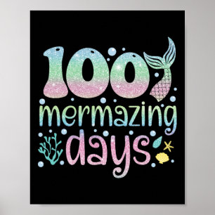 Tag der Schule Kinder Mädchen 100 erstaunliche Tag Poster