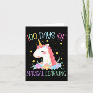 Tag der Schule Unicorn 100 Tage Magisches Lernen G Karte