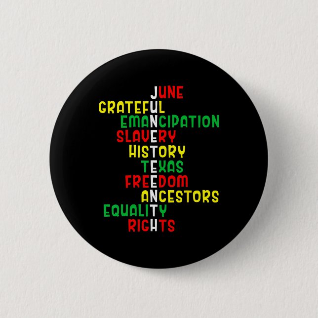 Tag der schwarzen Geschichte - Amerikanische Freih Button (Vorderseite)