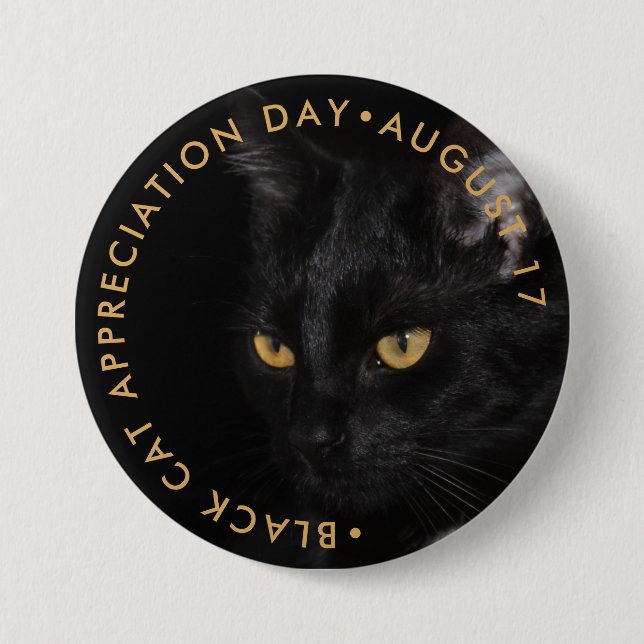 Tag der Schwarzen Katze Button (Vorderseite)