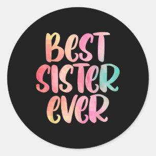 Tag der Schwester Design Mütter für die beste Schw Runder Aufkleber