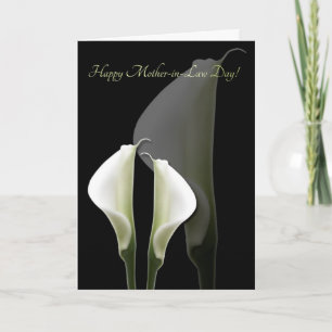 Tag der SchwiegermutterWeiße Calla Lily-Karte Karte