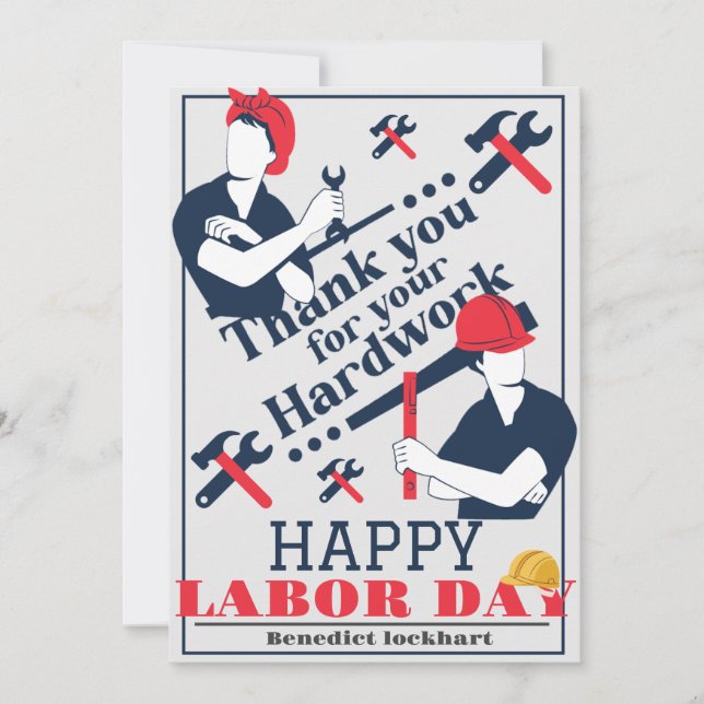 Tag der Solidarność-Arbeit mit US-Flagge Dankeskarte (Vorderseite)