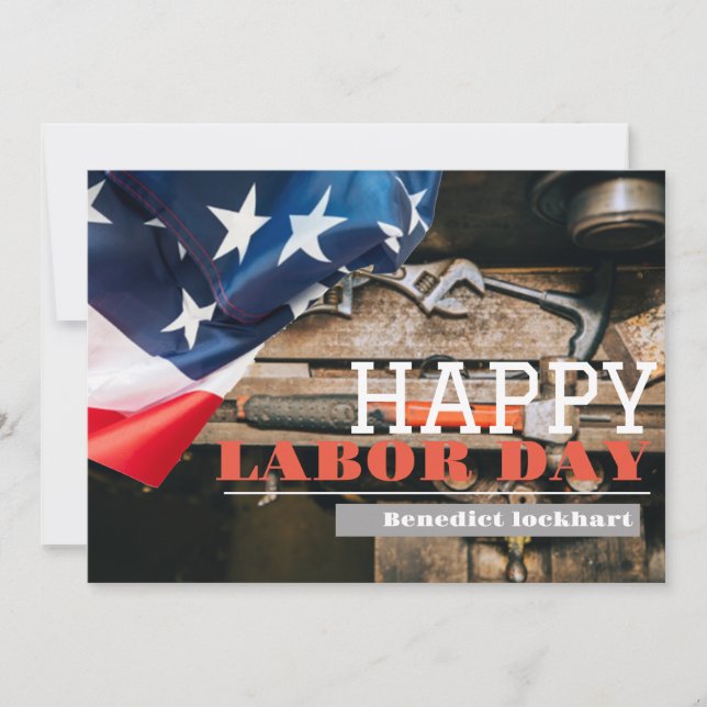 Tag der Solidarność-Arbeit mit US-Flagge Dankeskarte (Vorderseite)