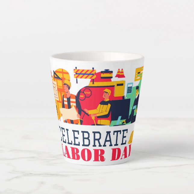 Tag der Solidarność-Arbeit mit US-Flagge Milchtasse (Vorderseite)
