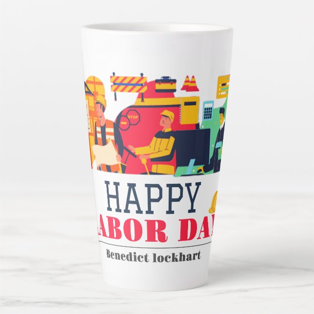 Tag der Solidarność-Arbeit mit US-Flagge Milchtasse (Vorderseite)