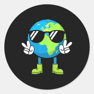 Tag der Sonnentage Alltag der Erde Frauen Mädchen  Runder Aufkleber