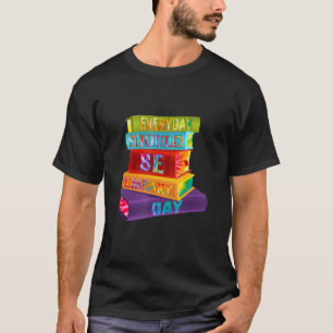 Tag der täglichen Bibliothek Tiedye Bookworard Büc T-Shirt