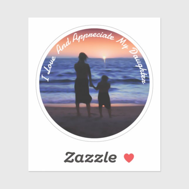 Tag der Tochter Aufkleber (Blatt)