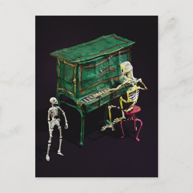 Tag der Toten als Musiker Postkarte (Vorderseite)