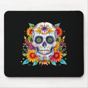 Tag der Toten Blumen Zucker-Schädel-Tag der Toten Mousepad