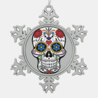 "Tag der Toten" Blumiger Zucker-Schädel-Schmuck