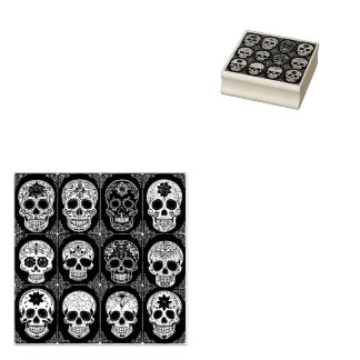 Tag der Toten Briefmarke des verzierten Zuckers Gummistempel