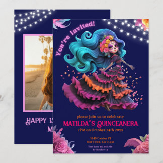 Tag der Toten Catrina Quinceañera Foto Einladung