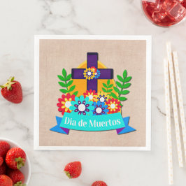 Tag der Toten Dämie Blume Familienkinder Serviette