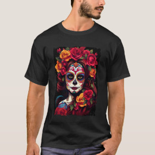 Tag der Toten Dia De Los Muertos Catrina Frau F T-Shirt