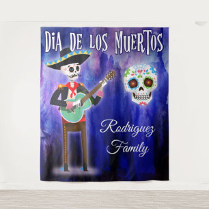 Tag der Toten Dia de Los Muertos Foto Hintergrund Wandteppich
