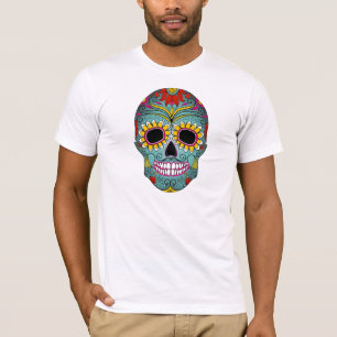 Tag der Toten  Dia de los Muertos Zucker-Schädel T-Shirt