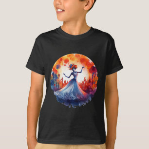Tag der Toten Katrina Lady Sugar Skull Dia de Lo T-Shirt