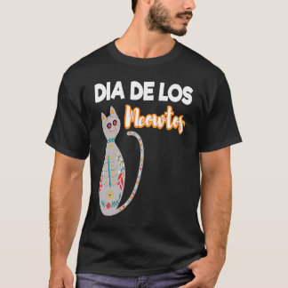 Tag der toten Katze Dia De Los Meowtos Katze T-Shirt