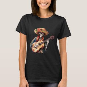 Tag der toten Lady Sugar Skull Dia de Los Muerto T-Shirt