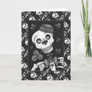 TAG DER TOTEN LEPRECHAUN, ST. PADDY'S DAY SKULL FEIERTAGSKARTE