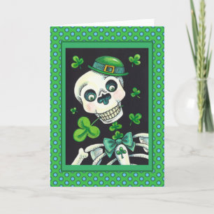 TAG DER TOTEN LEPRECHAUN, ST. PADDY'S DAY SKULL FEIERTAGSKARTE