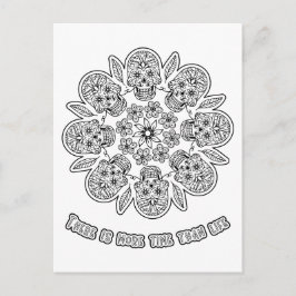 Tag der Toten Mandala-Farbaktivität Postkarte