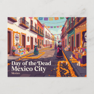 Tag der Toten Mexico City Postkarte