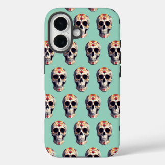 Tag der Toten Schädel 2 iPhone 16 Hülle