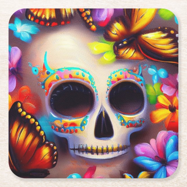 Tag der toten Schmetterlinge 1 Rechteckiger Pappuntersetzer (Vorderseite)