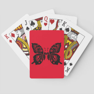 Tag der Toten Schmetterlinge Holzschnitt (4) Spielkarten