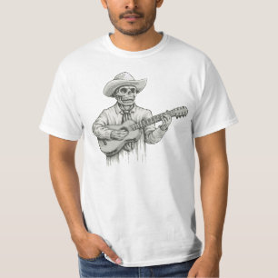 Tag der toten Skeleton spielenden Gitarre T-Shirt