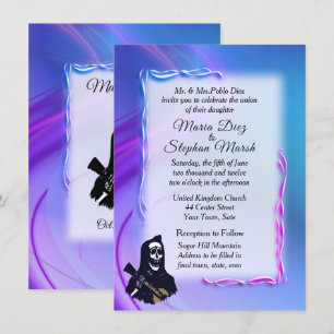 Tag der toten Ultraviolett-Hochzeitseinladungen Einladung