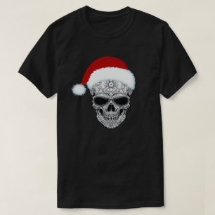 Tag der toten Weihnachtsmannmütze Zucker Schädel W T-Shirt
