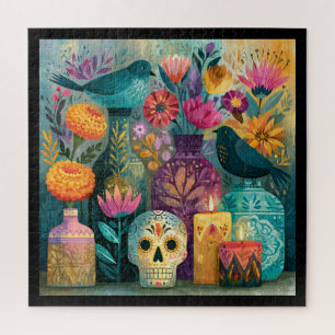 Tag der Toten Zucker-Schädel-Ofrenda-Altar Puzzle