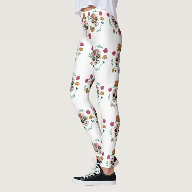 Tag der toten Zuckerrüben und Blume Leggings (Links)