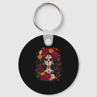 Tag der Toten Zuckerschädel Catrina Totentag Schlüsselanhänger
