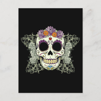 TAG DER TOTEN ZUCKERSKULL POSTKARTE